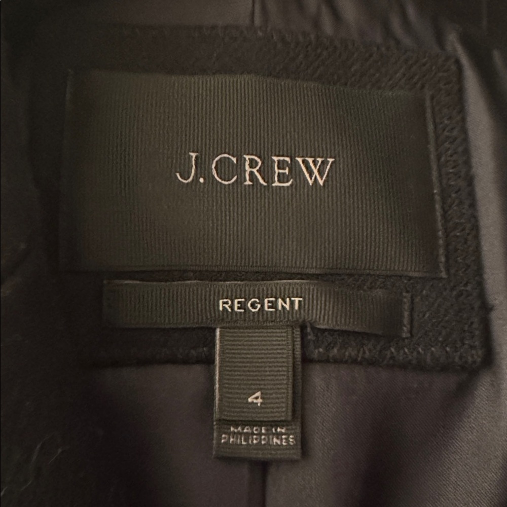 J. Crew Black Single-Breasted Wool  Coat - Picture 4 of 6
